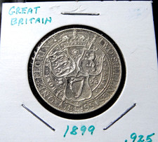 1899 Great Britain Florin Two Shillings .925 Silver World UK England Coin