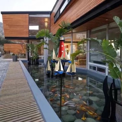 Segelboot Windmühle Deko Windfänger Deko Metall Windspielzeug Amerikanisch