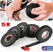 15M Automotive Cloth Wire Harness Tape Heat Resistance Waterproof Insulating USA