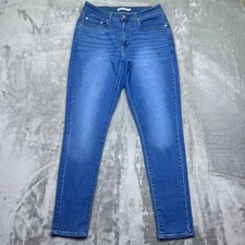 Levis 721 High Rise Skinny Jeans Women Sz 31 Fits 28" Denim Casual Grunge Retro