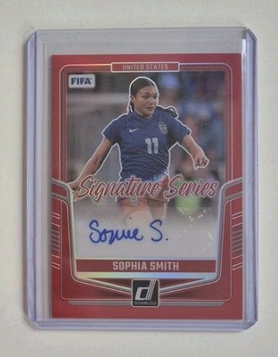 *Sophia Smith* USA Donruss Soccer RED Prizm 25/49 Signature Series  2024-25