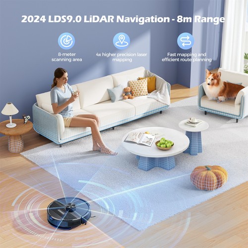 4500Pa Robotic Vacuum Cleaner with mop, Lubluelu SL68, 3 in 1 Wet Dry Robot Vac - Picture 5 of 10
