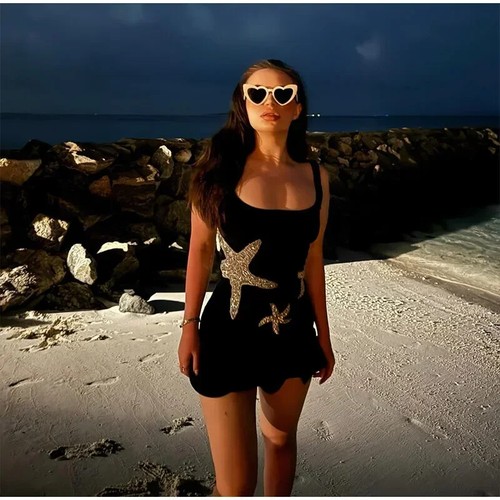 Sparkling Sequined Strap Mini Dress for Women Shiny Sleeveless Holiday Dresses - 第 12/20 張圖片