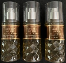 NEW  3 Body Works GOLDEN BERRY MISTLETOE Fine Fragrance Mist Trvl. Sz.