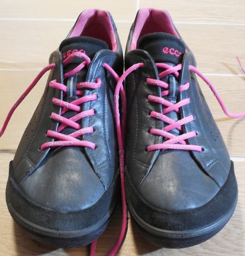 ECCO Biom Grip Women’s Gray Leather Athletic Walking Shoes Size US 7.5 / EU 38 - Picture 2 of 7