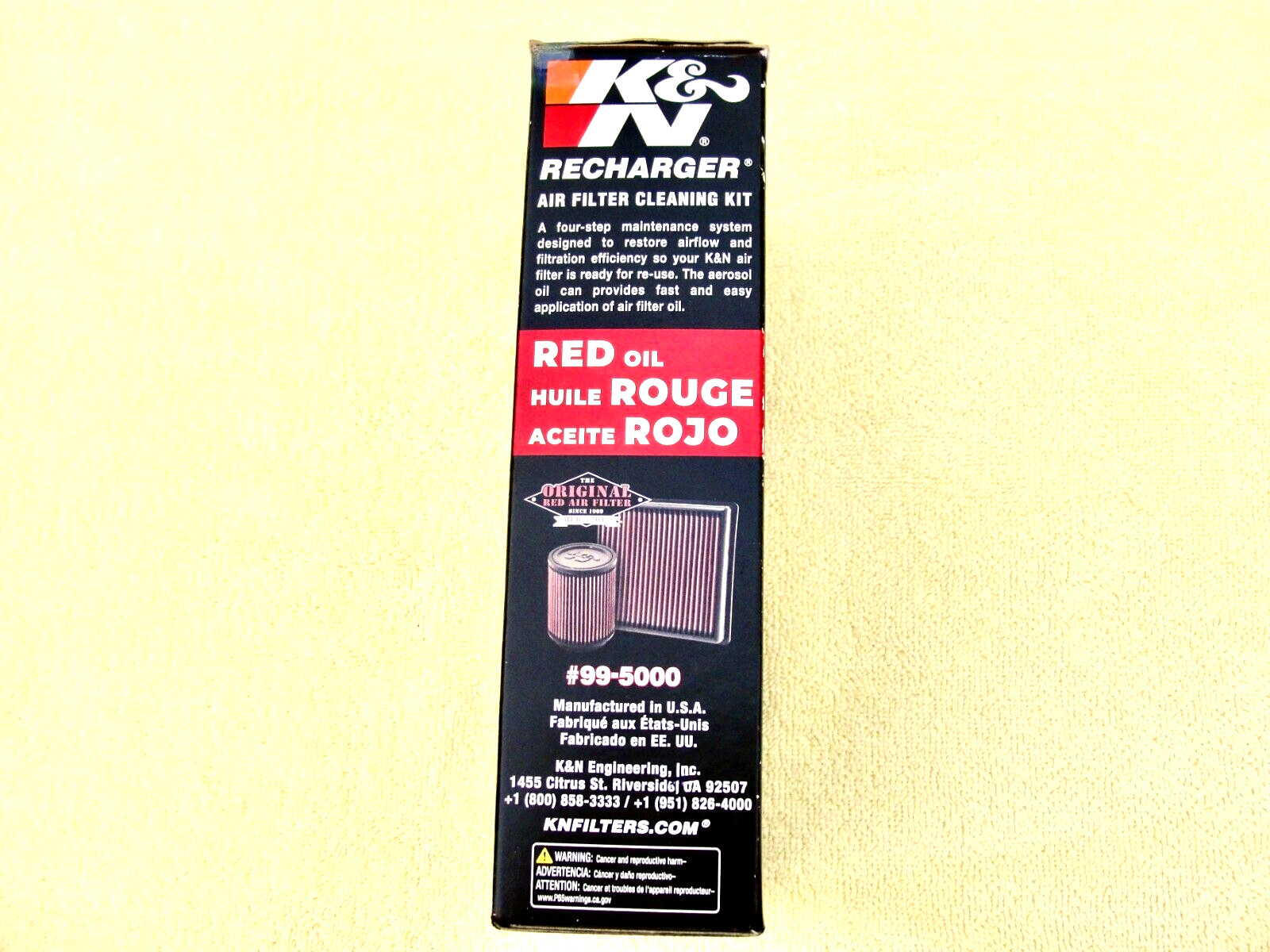 K&N Recharger/Filter Cleaning Kit Aerosol 99-5000 Air Filter Cleaner and Oil Kit