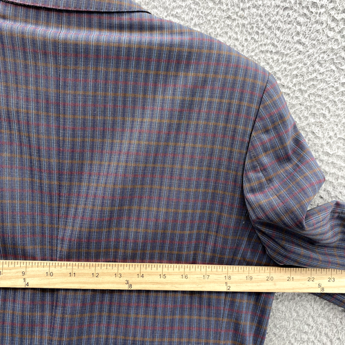 Hugo Boss Paris Blazer Men 42R Gray Red Yellow Plaid Wool Preppy Academia Career - Picture 8 of 12