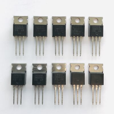 (PKG of 10) IRF610 N-Channel Power MOSFET, 3.3A, 200V, IR, TO-220