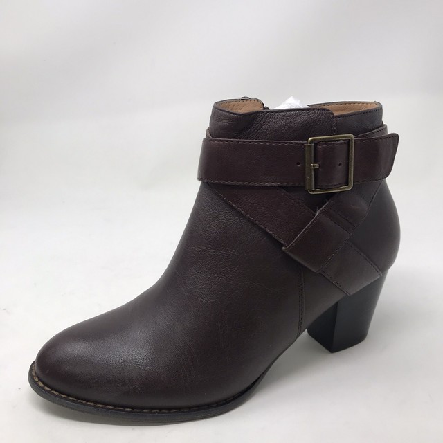 B209 Vionic Womens Trinity Ankle Bootie Brown Leather US 7 | eBay