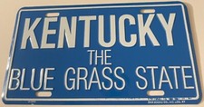 Kentucky The Blue Grass State Booster License Plate