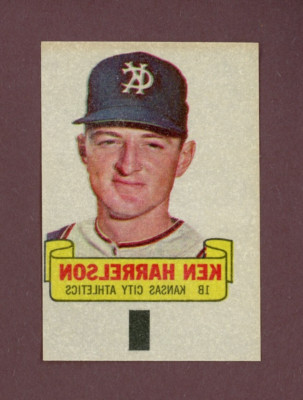 1966 Topps Rub Offs Ken Harrelson Kansas City Athletics