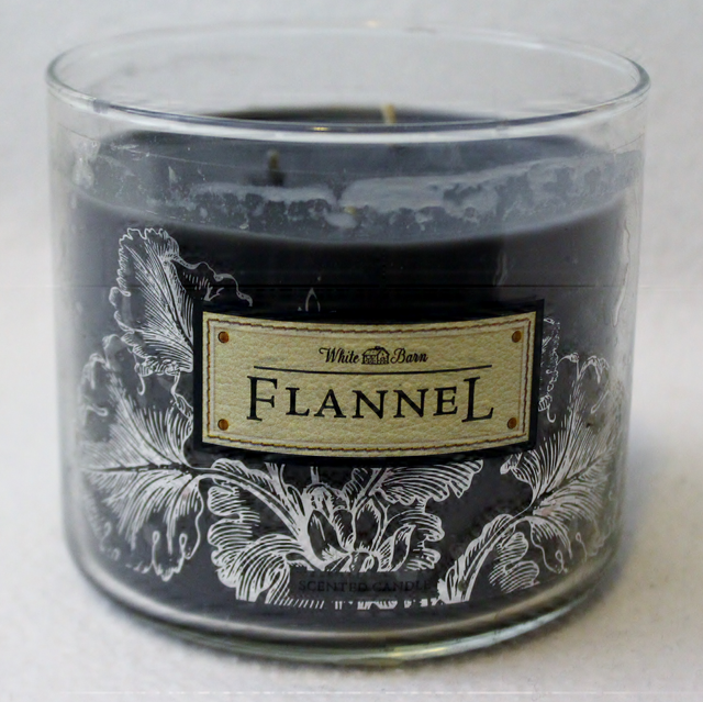 Broken Bath Body Works Flannel 3 Wick Filled Candle F1 For Sale