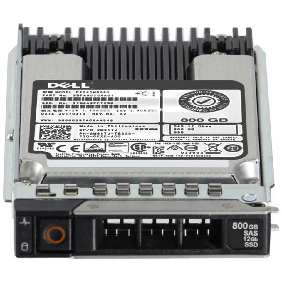 New M91TJ 0M91TJ PX04SMB080 Dell 800GB 12Gbps SAS WI MLC 2.5'' SSD 14/15/16G KIT - Image 2 of 4