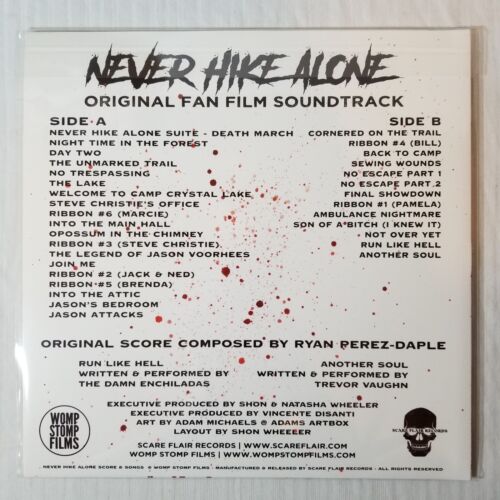 Never Hike Alone LTD Red Vinyl Soundtrack Signed Print Friday The 13th Fan Film - Picture 2 of 9