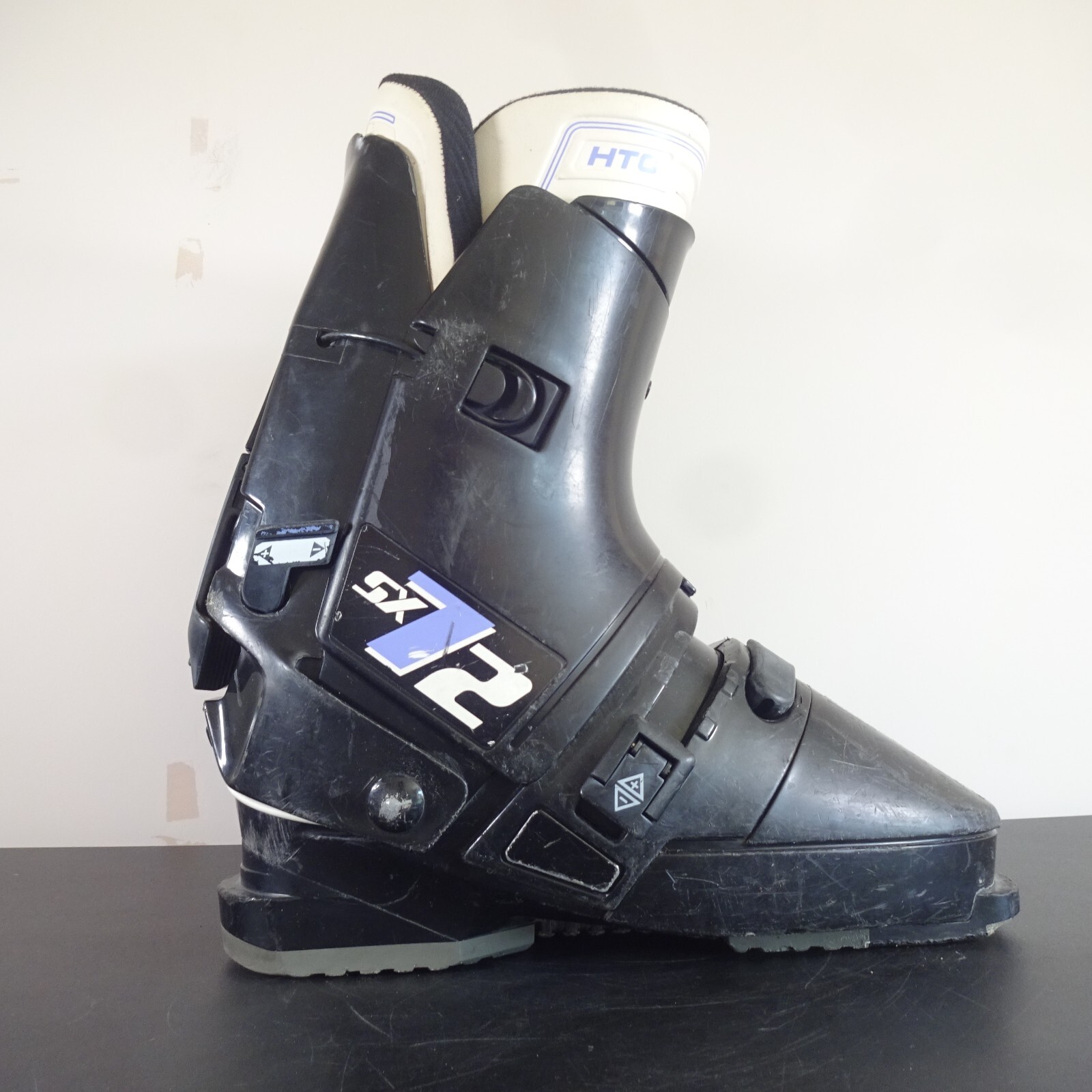 Scarponi da sci Salomon da uomo taglia 12 SX 12 scarpe da ginnastica senza spalline clip sci HTC