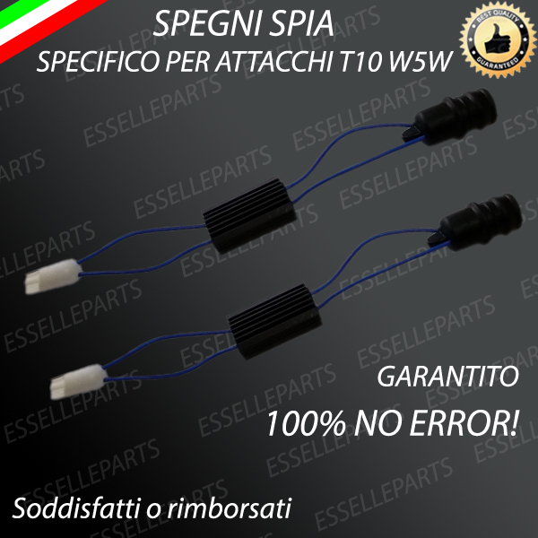 Eliminare Spie Errore Resistenze Lampadine LED T10 W5W Per Auto | Kit 2 Pezzi Per Eliminare Errori Canbus - CAR PASSION Accessori Illuminazione Auto - Foto 4
