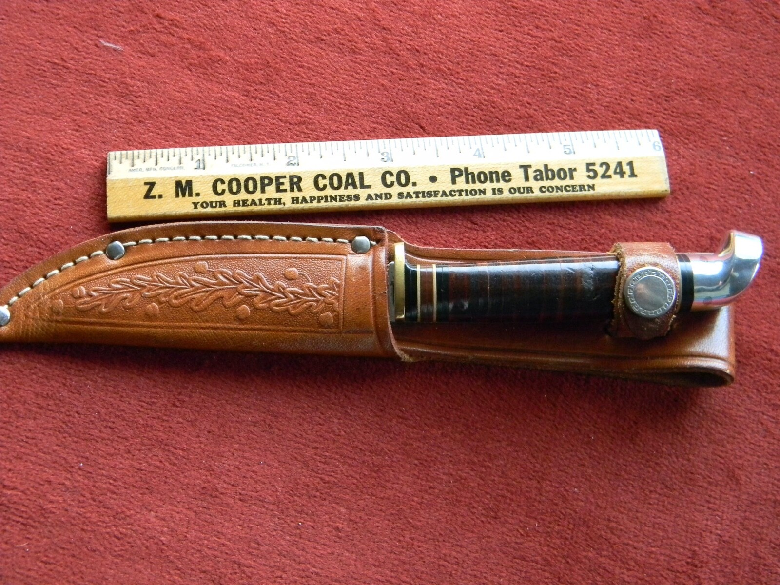 Western Boulder, model L48B, bird and trout hunting knife with stacked