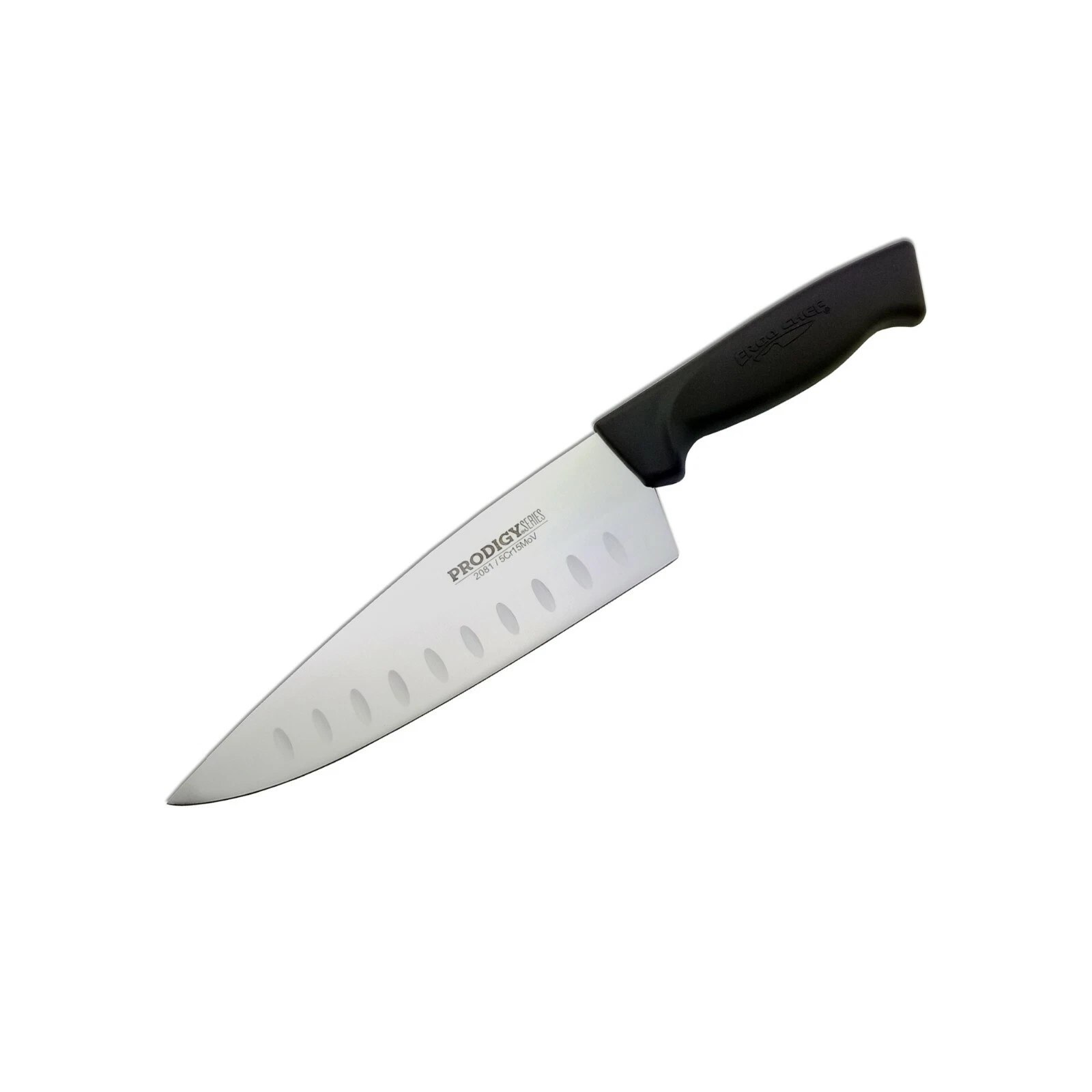 8 Inch Chef Knife with Granton Edge NSF Tested Prodigy Series by Ergo Chef