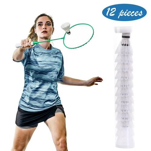 12pcs Plastic Badminton Balls Lightweight Badminton Shuttlecock Supplies (White) - Picture 2 of 10