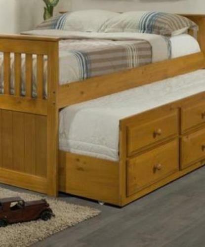 Isaac Full Size Captains Bed With Drawers And Trundle For Sale