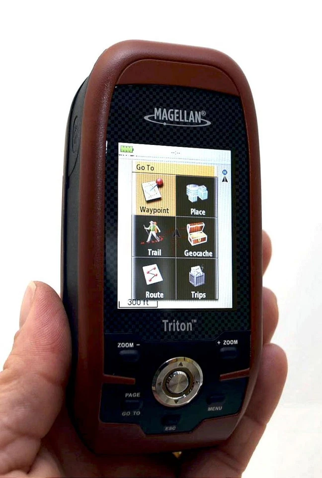 Magellan Triton 300 Handheld GPS Navigator Unit portable waterproof hiking cave - Image 2 of 4