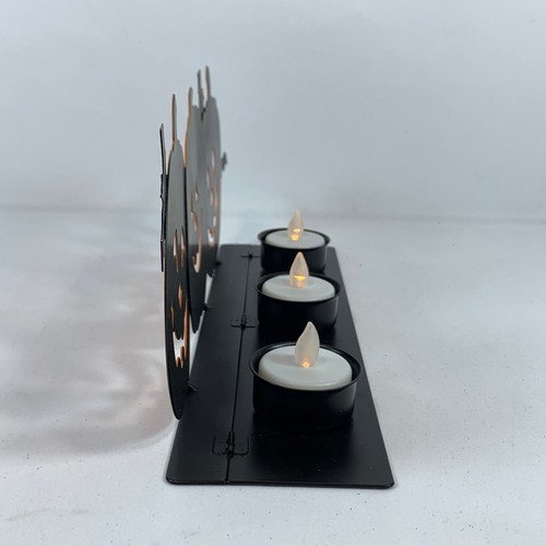 Hallmark 3 Candle Holders Jack O Lanterns Tealight Halloween Decoration Pumpkin - Picture 8 of 23