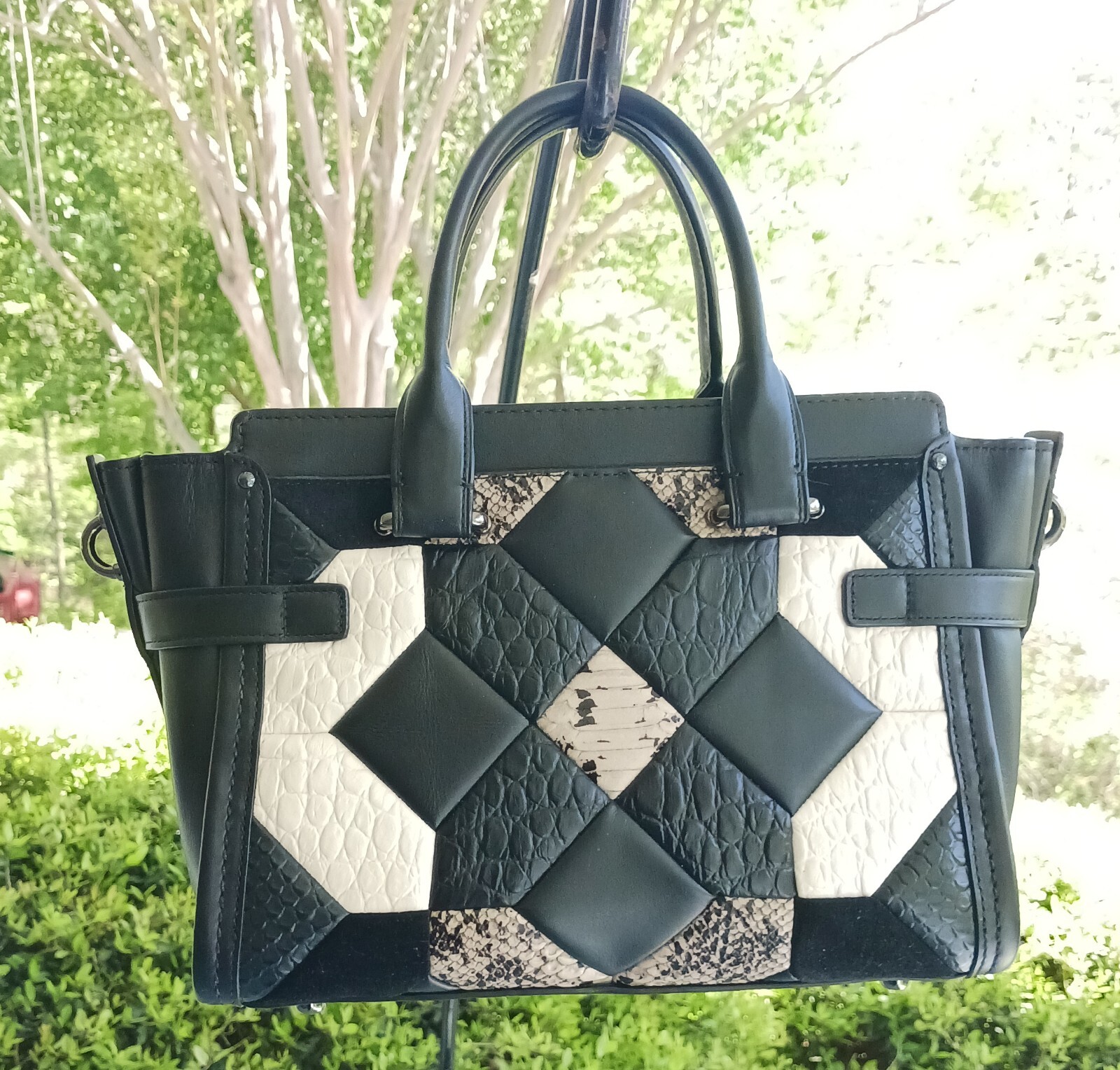 Coach 38365 MEDIUM Swagger Black Patchwork Satche… - image 3
