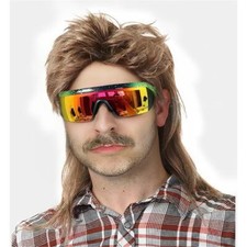 Mullet Wigs for Men Joe Dirt Emo Wig 80s 90s Costumes Fancy Party Accessory