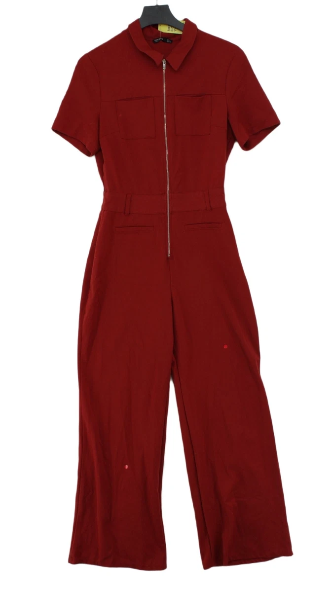 Bershka Women s Jumpsuit L Red 100 Other Straight Jumpsuit eBay