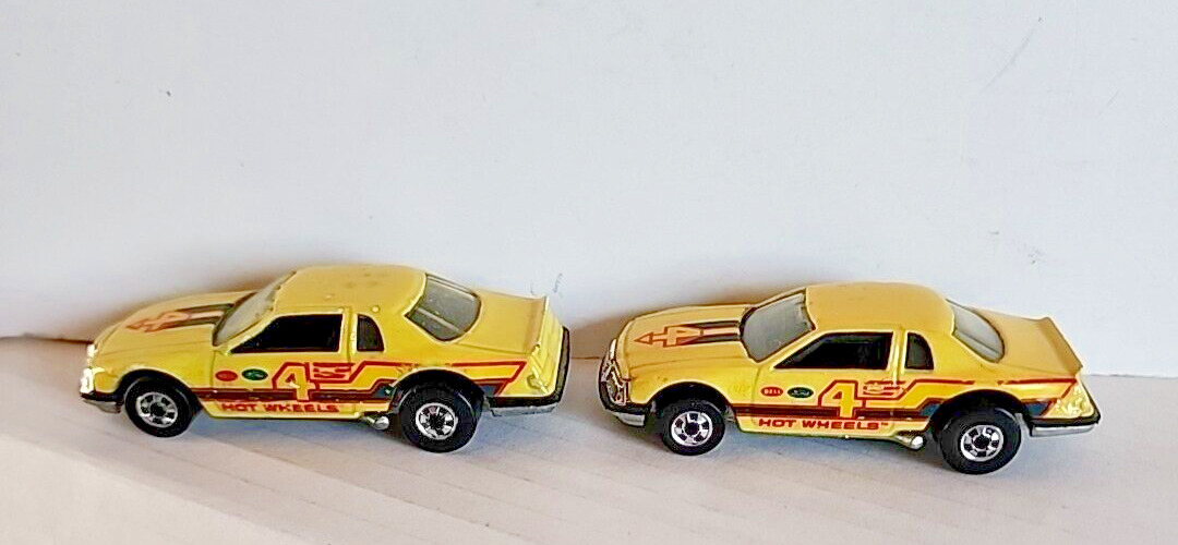2 Hot Wheels Yellow Ford Thunderbird Stocker Thunder Burner Color
