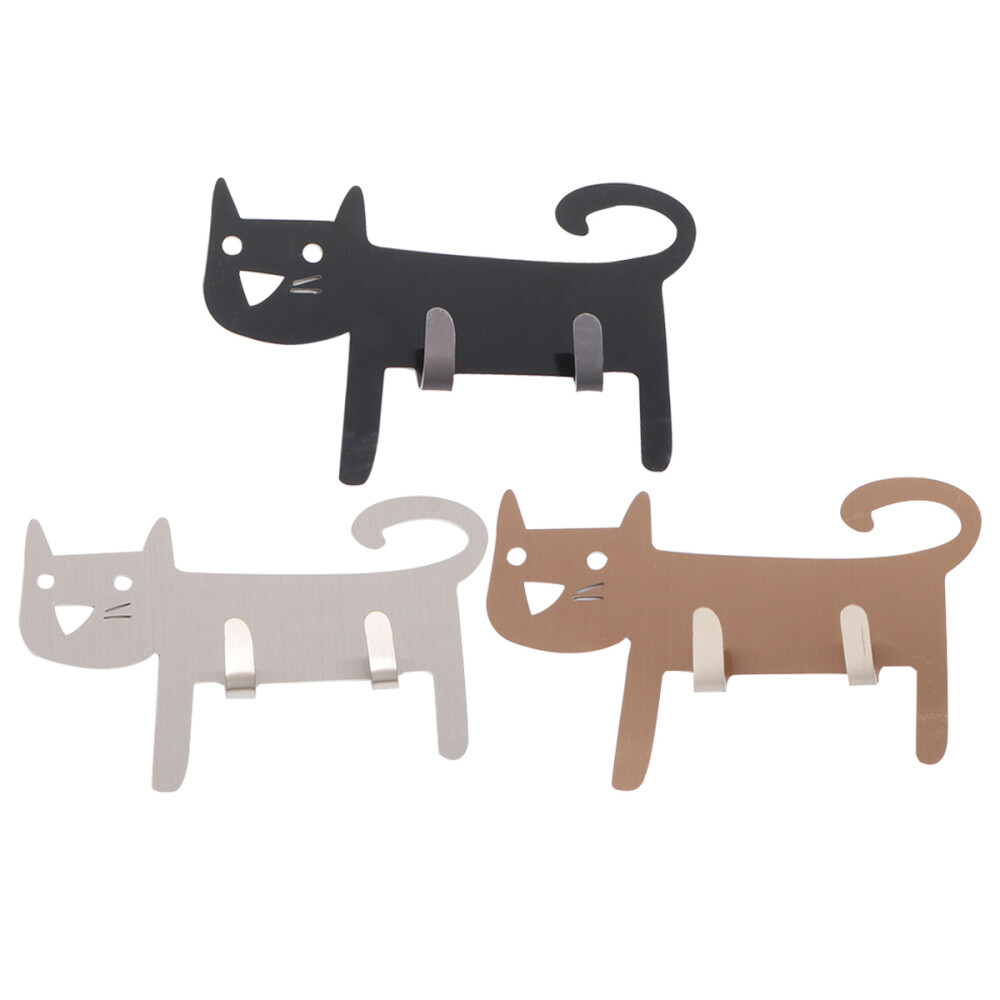 3 Pcs Coat Hooks Wall Cat Wall Hanger Wall Hanger Racks Wall Hooks Cat