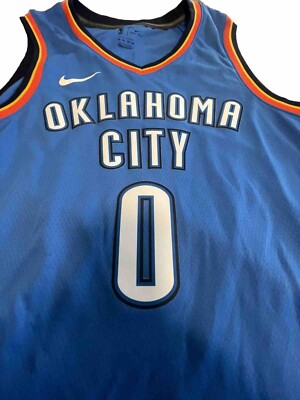 NIKE AUTHENTIC RUSSELL WESTBROOK OKC THUNDER BASKETBALL JERSEY SZ