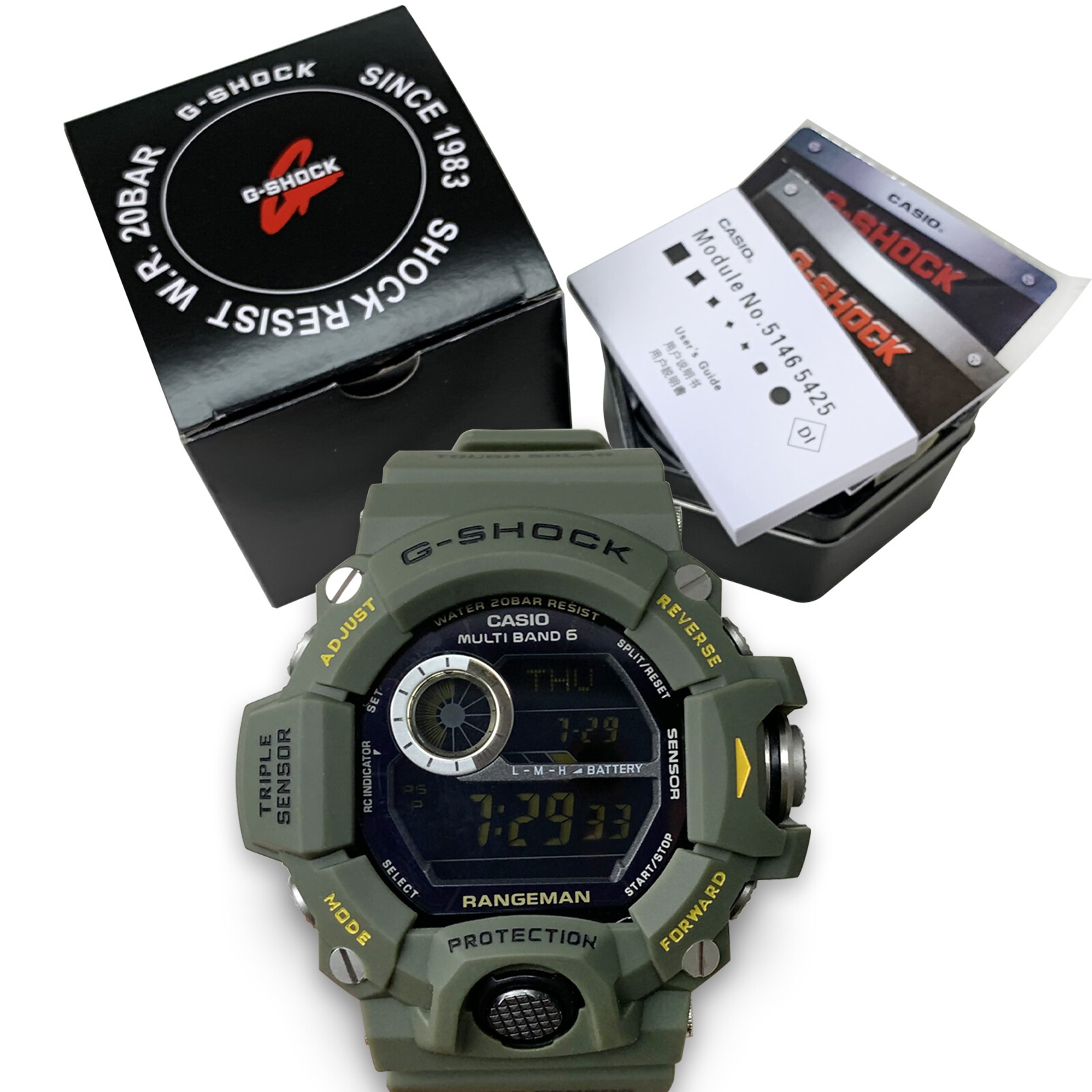 在庫あり 即納 Casio クォーツ腕時計 デジタル ラバー Rangeman カーキ 深 ミリタリー Gw 9400 G Shock 服飾雑貨他 激安の Hotel Era Ru