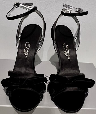 Authentic Ragazza black silk Blondie Shoes size 7 M