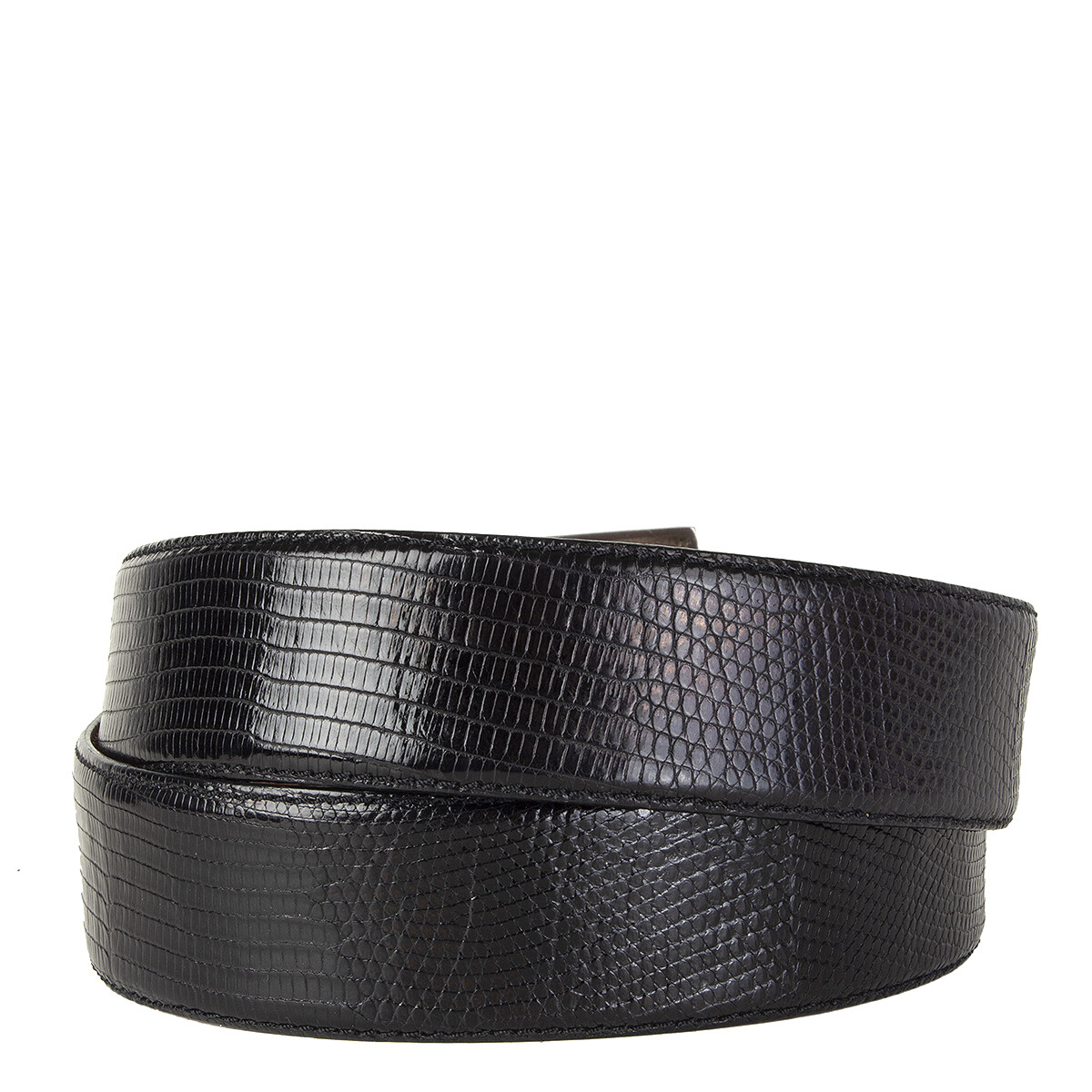 Genuine Vintage LITO-MOTI Black Genuine Lizard Sterling Belt Size M 36 Unisex Lizard Men main image 3
