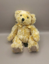 Russ Berrie Cosgrove Scruffy Blonde Sitting Teddy Bear Plush 6" Corduroy Feet