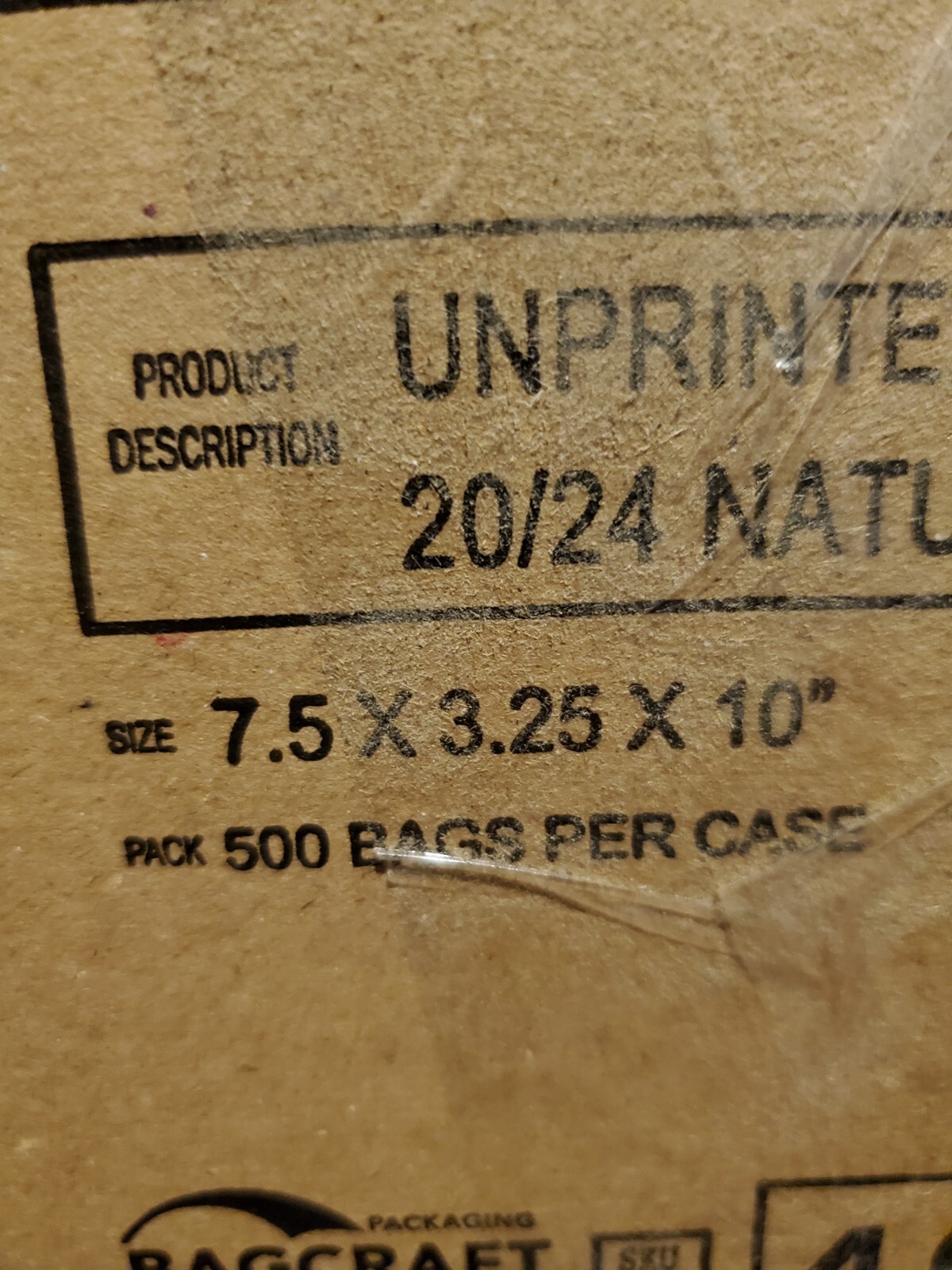 Bagcraft 409400 Sanitary Napkin Disposal Wax Bag Liner Brown 500 Count