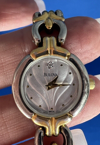 Bulova Women's Quartz Gold-Silver Tone Crystal Accent Watch - Picture 6 of 7