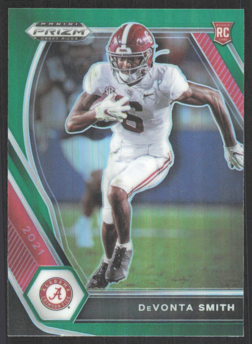 2021 Panini Prizm Draft Picks Green DeVonta Smith Rookie #101