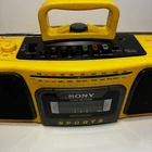 Sony CFS-930 Sports AM/FM Stereo Radio Cassette Player Boombox Vintage - Read