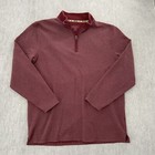 Pendleton Sweater Adult Extra Large Red 1/4 Zip Pullover Long Sleeve Mens XL