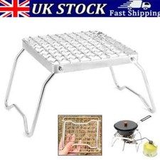 Portable Campfire Mini Folding Grill Rack Stainless Steel Barbecue Stand Rack UK