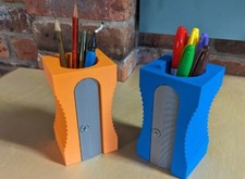 Giant Pencil Sharpener styled Pencil Holder - Novelty Gift - desktop organizer
