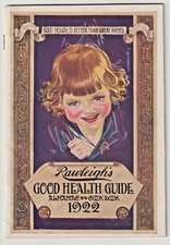 Rawleigh's Good Health Guide, Almanac, Cook Book 1922 Antique Spices Liniments