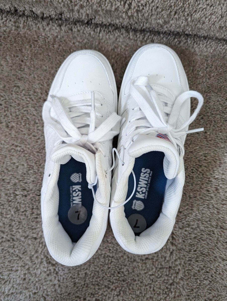 K-Swiss White Sneakers (SIZE 7) * FREE SHIPPING | eBay