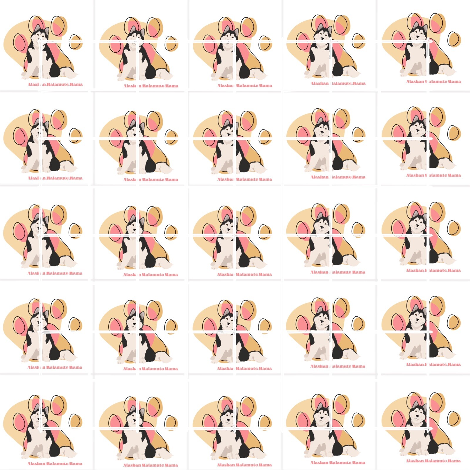 Alaskan Malamute Dog Waterslide Nail Art Decals Set Of 50 Instructions Bonus