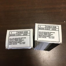 Leviton 5262-IGB Brown Hospital Grade Duplex Receptacle Lot Of 2 15A 125V