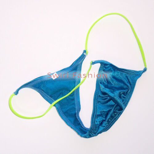 G205Y K205 Mens Micro Bikini String waist shiny satin knit nylon spandex colors - Picture 16 of 22