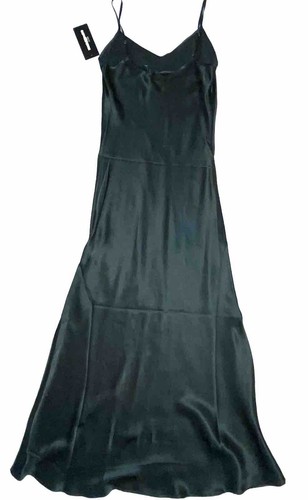 NWT $248 Guess Marciano Dani Slip Dress In Chenille Green - Strappy Sexy Silky - Picture 7 of 8