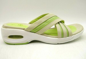 green cross sandals
